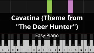 Cavatina Theme from quotThe Deer Hunterquot John Williams  Easy piano tutorial [upl. by Leasim]