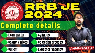 RRB JE 2024 Recruitment  Complete Details  RRB JE 2024 vacancy paper pattern syllabus salary [upl. by Esalb]