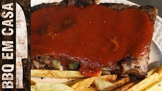 RECEITA DE COSTELINHA AUSTRALIANA RIBS ON THE BARBE VIDEO 3  ポークリブ [upl. by Mirisola]