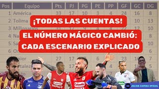 🚨🧮🇨🇴 ¡TODAS LAS CUENTAS EL NÚMERO MÁGICO PARA CLASIFICAR CAMBIÓ CADA ESCENARIO EXPLICADO [upl. by Clementas830]