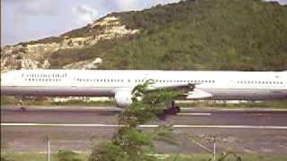 Continental B757300 Takeoff from Antigua [upl. by Winola]