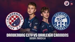 JBNPL U15 Dandenong City VS Oakleigh Cannons [upl. by Nomrah]