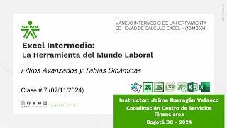 Clase  7  Curso de Excel Intermedio 07nov2024 [upl. by Izzy]