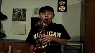 Michigan Fight Song Played On the Alto Sax [upl. by Rotciv]