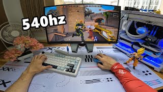 Assim é a sensação de jogar a 540hz no Valorant  POV [upl. by Deerc241]