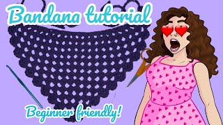 How to crochet a bandana [upl. by Rambort431]