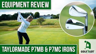 TAYLORMADE P7MB amp MC BLADES ONCOURSE HEAD TO HEAD  TaylorMade P7MC amp P7MB Golfalot Iron Review [upl. by Eima]