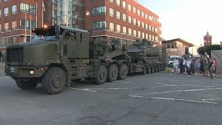 British Army Convoy  depart from Meet the Forces Day at Cardiff Bay [upl. by Aibos]