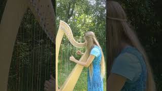 Practicing Caledonia shorts celticharp harp harpcover scottishmusic [upl. by Jo-Anne414]