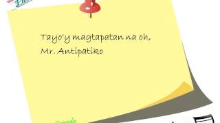 Mr Antipatiko  Nadine Lustre Lyrics [upl. by Leizahaj]