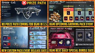 🔴 No PRIZE PATH in BGMI  New Growing Pack Event  Next Daily Special Bundle  Custom Uc Pack Date [upl. by Pussej]