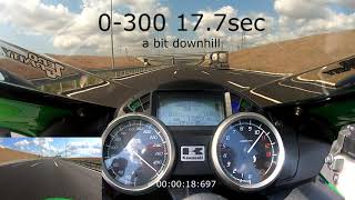 ZZR1400 0300KMH ACCELERATION [upl. by Beghtol]