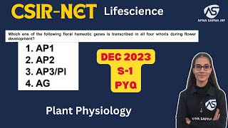 CSIRNET LIFESCIENCE DEC 2023 S1 PYQ Solution apnasapnajrf [upl. by Eisnyl]