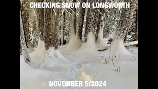 LONGWORTH SNOW CHECK [upl. by Tobiah]