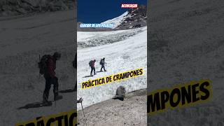 🥾🧊Practica de CRAMPONES en campo 3 de Guanaco al fondo el glaciar de los polacos ACONCAGUA [upl. by Calypso]