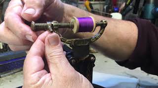 Alex Askaroff amp Sewalot Presents how to adjust a chain stitch sewing machine [upl. by Yelyr859]