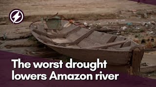 Worst drought on record lowers Amazon rivers to all time lows [upl. by Elyrrad]