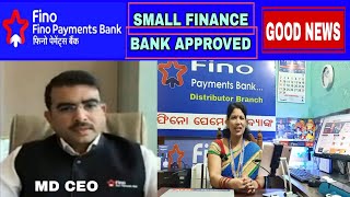 FINO PAYMENT BANK NEW UPDATE  FINO SMALL FINANCE BANK HOJAYEGA  MD amp CEO RISHI GUPTA NE BOLA HE [upl. by Mundt]