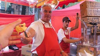 Italy Street Food Twister Chips Machine and Grilled Cob [upl. by Patnode]