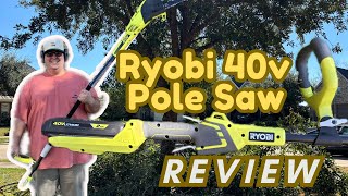 Rhyobi 40v Pole Saw Review [upl. by Oirasor228]