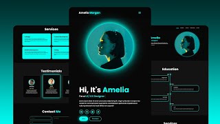 Build a Complete Responsive Personal Portfolio Website using HTML CSS Javascript [upl. by Maharva]