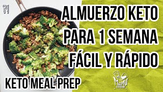 🥦ALMUERZO KETO PARA LA SEMANA CARNE MOLIDA Y BROCOLI  EASY KETO MEAL PREP  Manu Echeverri [upl. by Oninotna734]