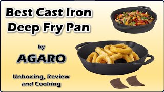 Cast Iron Frying Pan  Cast Iron Skillet  Agaro Cast Iron Cookware Review With Cookingagaro [upl. by Neila]