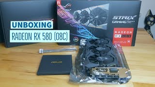 ASUS STRIX RADEON RX 580  UNBOXING [upl. by Sacttler647]