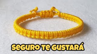 ESTA PULSERA DE HILO ES UN ESTILO MUY FÁCIL Y RÁPIDO DE HACER  TUTORIAL PASO A PASO DIY [upl. by Melleta]