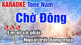 Chờ Đông Karaoke Tone Nam  Beat Phối Hay Nhất Karaoke Nhạc Sống Thanh Ngân [upl. by Yt]