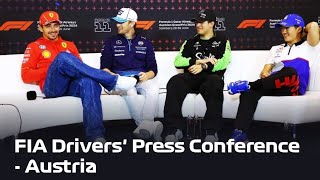 Prerace Drivers Press Conference F1 2024 Austrian Grand Prix [upl. by Yracaz]