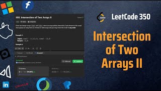 ✅Intersection of Two Arrays II  LeetCode 350  Sorting  Two Pointers Visually Explained in Detail [upl. by O'Brien638]