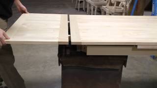 How a Refectory Table Leaf Works  Canal Dover Furniture [upl. by Stilla]