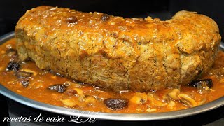 LOMO RELLENO SIN HORNO RECETA FÁCIL PARA NAVIDAD Y TE ENSEÑO A COMO ABRIRLO Y COMO BRIDAR [upl. by Allin]