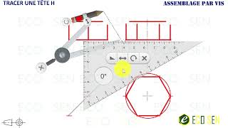 Tracer la tête d’une vis H [upl. by Akeber]