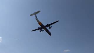 Flybe DHC8400 Landing At Heathrow Airport [upl. by Herald]