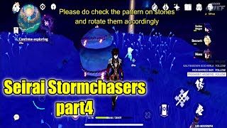 Seirai Stormchasers part 4  How to solve Warding stone puzzle  Genshin Impact [upl. by Thursby]