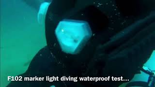 OPSMEN  F102 marker light waterproof test in the water [upl. by Cand]