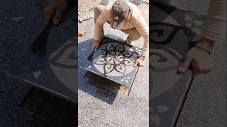 how to make😱marble rangoli🔥 design‼️ Italian marble manufacturing process shorts construction [upl. by Jeri]