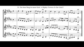 BachMaslanka 3132 Ein feste Burg ist unser Gott 1 amp 2 Clarinet Quartet [upl. by Kcinomod174]