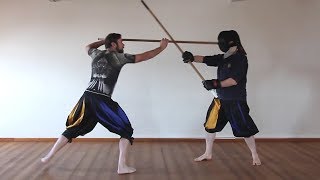 How To Fight With The Quarterstaff 3 – Follow Up Thrust [upl. by Berck]