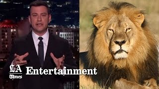 Jimmy Kimmel chokes up over Cecil the Lion’s death [upl. by Nidnarb875]