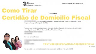 Como Tirar Certidão de Domicilio Fiscal pelo Portal Finanças [upl. by Chilt223]