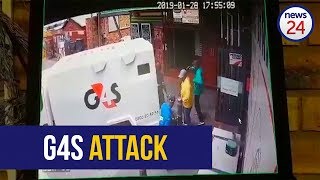 WATCH Armed gang rob cashintransit guards in Krugersdorp [upl. by Assiruam25]