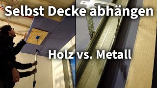 🟡 Trockenbau Decke einfach selbst abhängen mit Knauf Diamant Gipsplatten [upl. by Adnorhs]