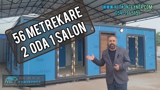 56 METREKARE 2 ODA 1 SALON EV KONTEYNER ÖZEL ÖLÇÜ [upl. by Nesta]