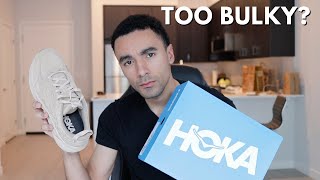 HOKA Suede Clifton Shoes Unboxing  Try On [upl. by Htebazileyram130]