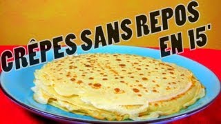 ◢ EP12 ◣ Recette crêpe sans repos en 15 minutes [upl. by Rez]