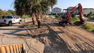 Yard Regrade Removing berm and old wall for a lot more yard space [upl. by Paza]