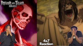 EREN DEVOURS WAR HAMMER TITAN ATTACK ON TITAN SEASON 4 EPISODE 7 REACTIONREVIEW [upl. by Notnats]